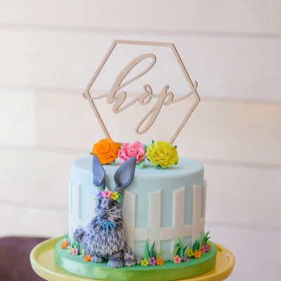 Hop cake topper, Easter cake topper, Wooden cake topper, Easter decorations, Easter cake decorations, Easter decor
