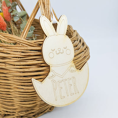 Bunny Easter basket tag